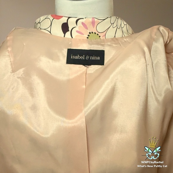 Isabel & Nina Floral Cotton Coat, Size 14 - Picture 9 of 12